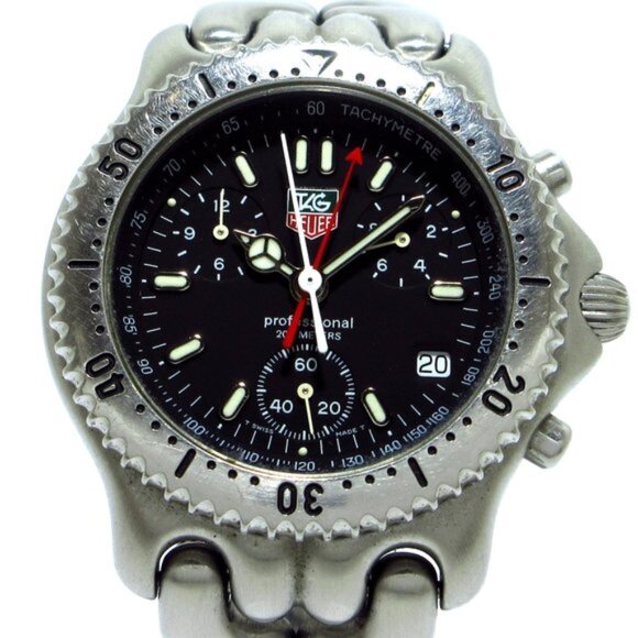 TAG Heuer S/EL Chronograph Wrist Watch CG1110-0 Black - Picture 1 of 5